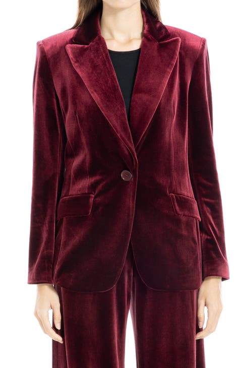 Peak Lapel Velvet Blazer