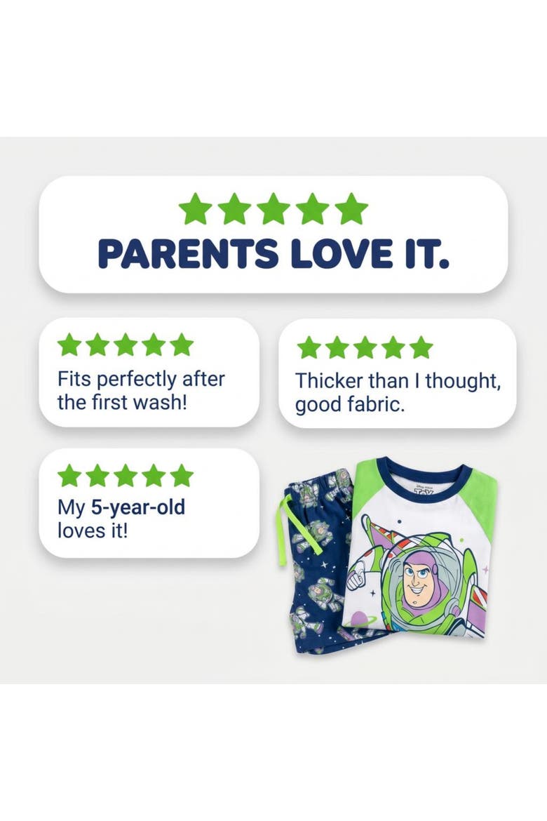 Toy Story 2-Piece T-Shirt and Shorts Set, Alternate, color, Buzz Lightyear Navy
