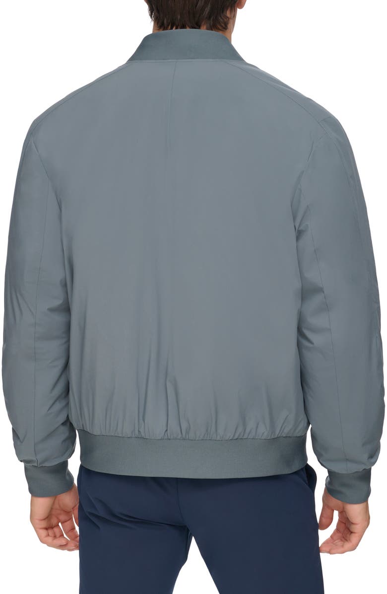 DKNY Stretch Bomber Jacket, Alternate, color, Blue Grey