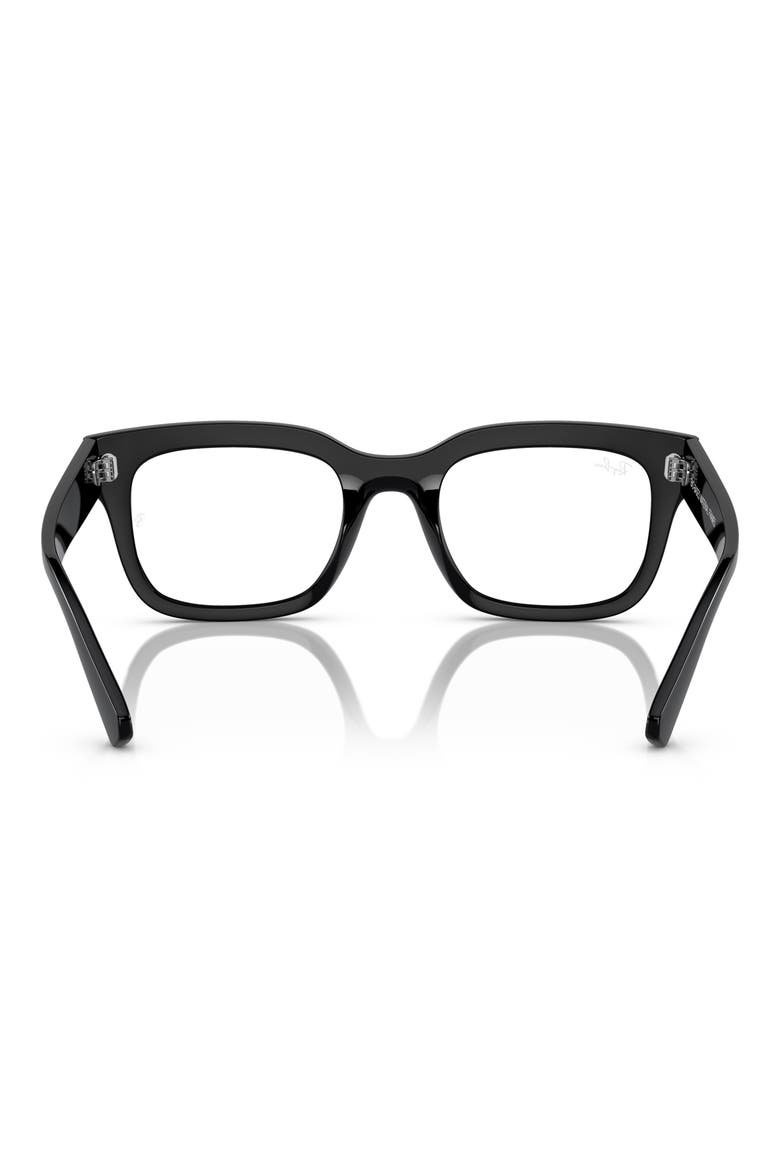 Chad 54mm Rectangular Optical Glasses, Alternate, color, BLACK