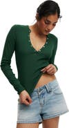Cotton On Women's Ryan Henley Long Sleeve