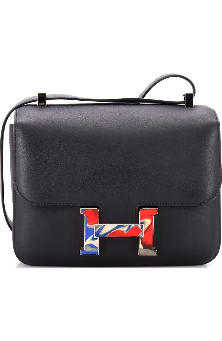 Pre-Owned Hermes Constance Bag Swift with Marble Enamel 24, Main, color, Noir