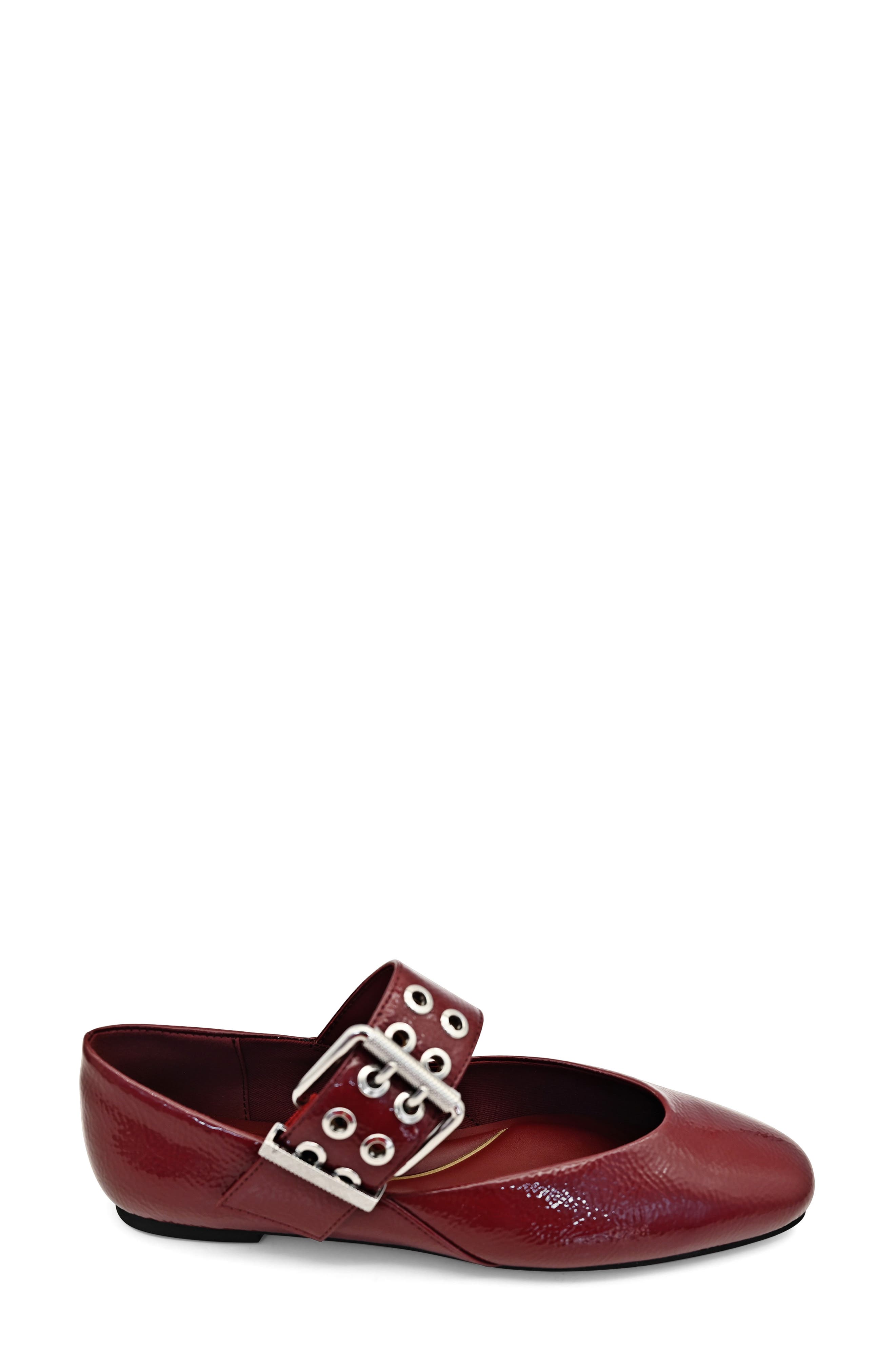 Marcella Mary Jane Flat, Alternate, color, WINE PATENT
