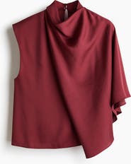 H&M Draped Satin Blouse