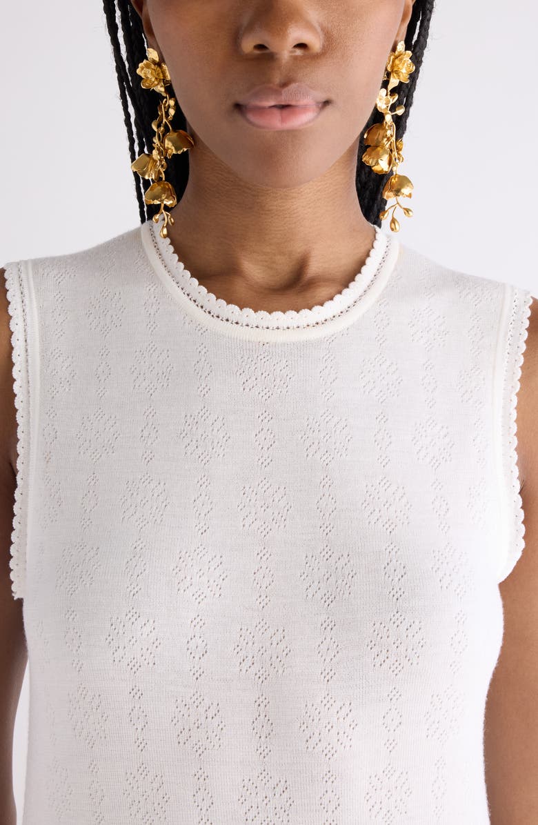 Chloé Floral Drop Earrings, Alternate, color, Vintage Gold