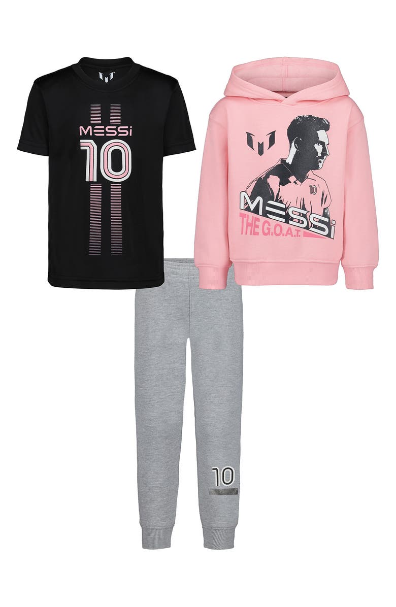 Messi Kids' Logo T-Shirt, Hoodie & Joggers Set, Main, color,