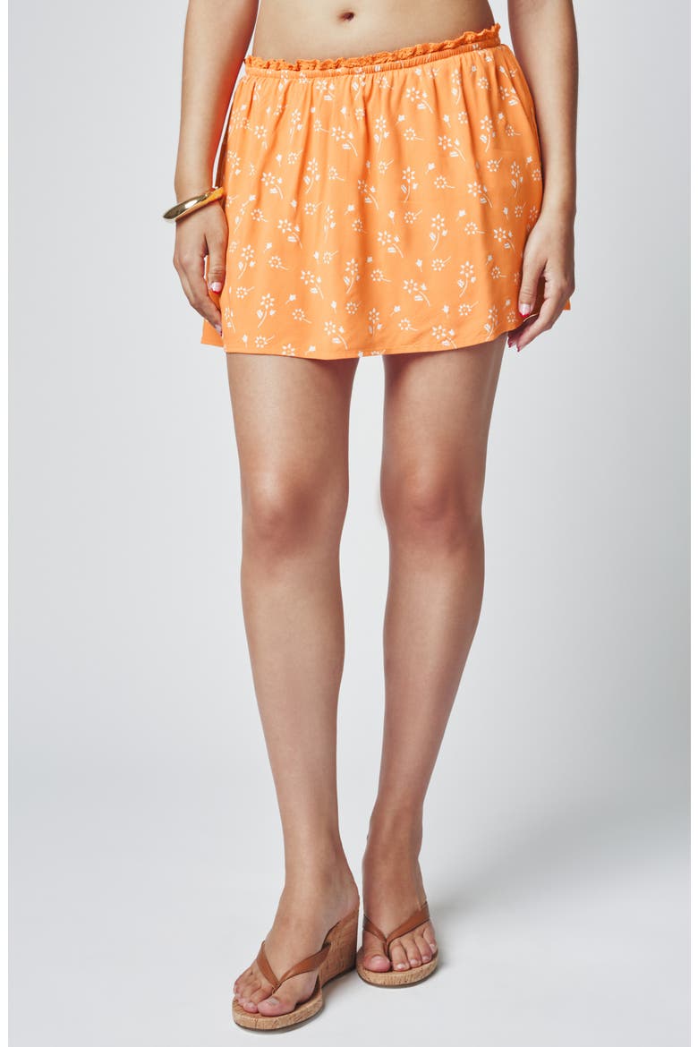 Floral Miniskirt, Main, color, APRICOT