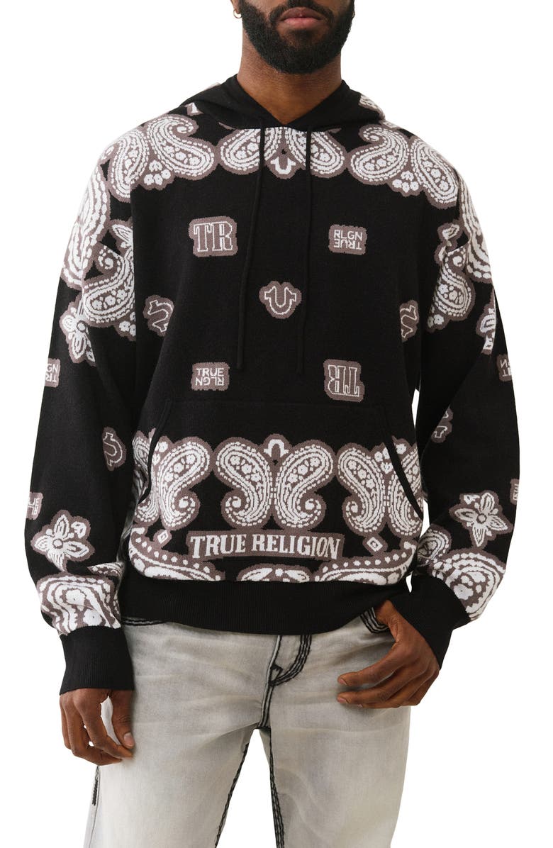 True Religion Bandana Graphic Hoodie, Main, color, 