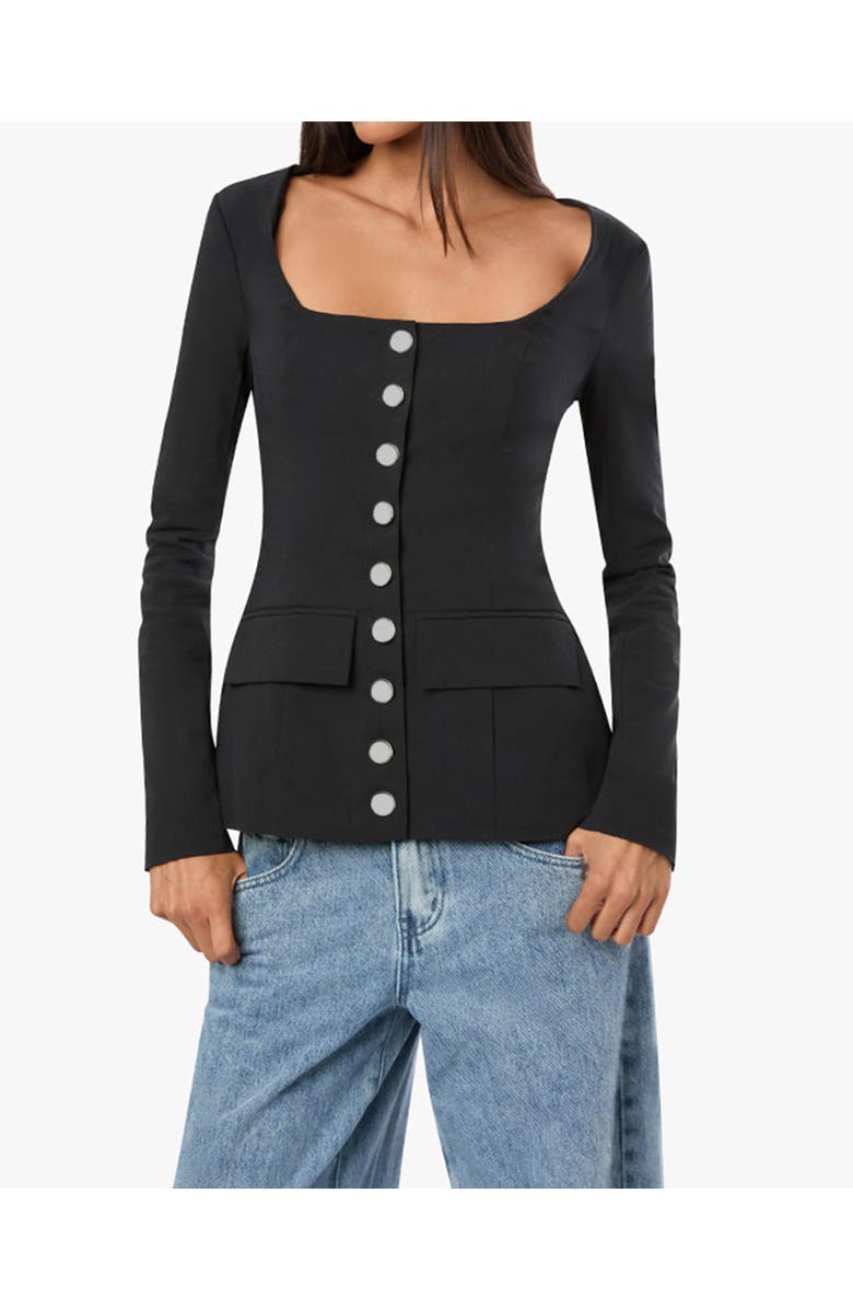 WeWoreWhat Boatneck Peplum Blazer, Main, color, 