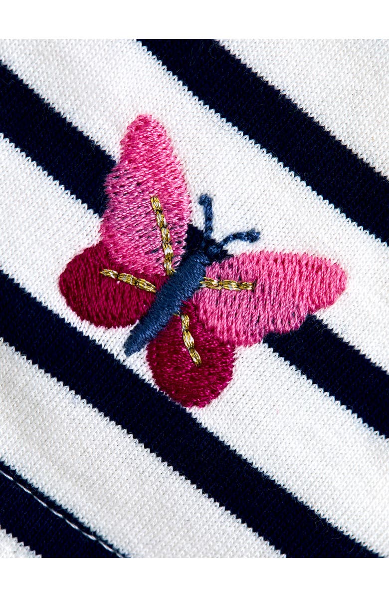 JOJO MAMAN BEBE Embroidered Long Sleeve Cotton Top, Alternate, color, Navy