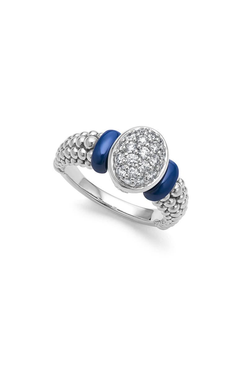 LAGOS Blue Caviar Marine Diamond Ring, Main, color, 