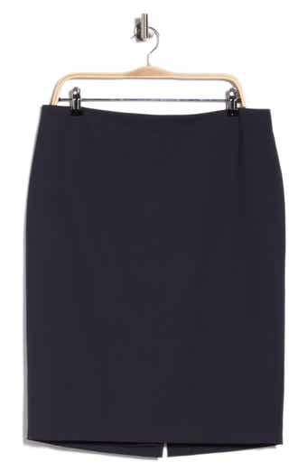 Skinny Wool Blend Pencil Skirt