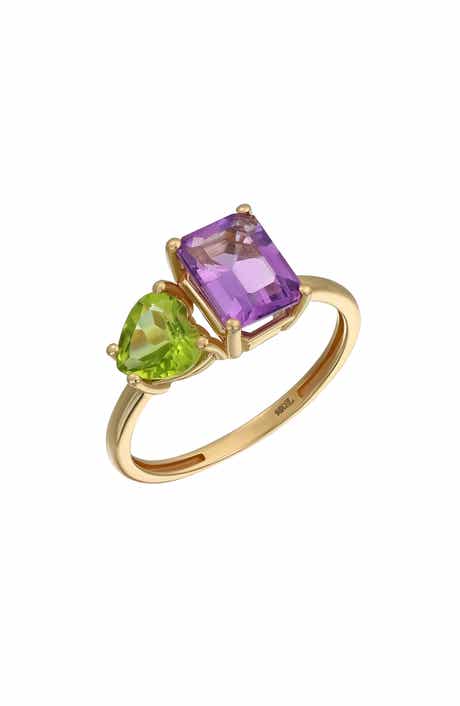 14K Gold Amethyst & Peridot Ring (Nordstrom Exclusive)