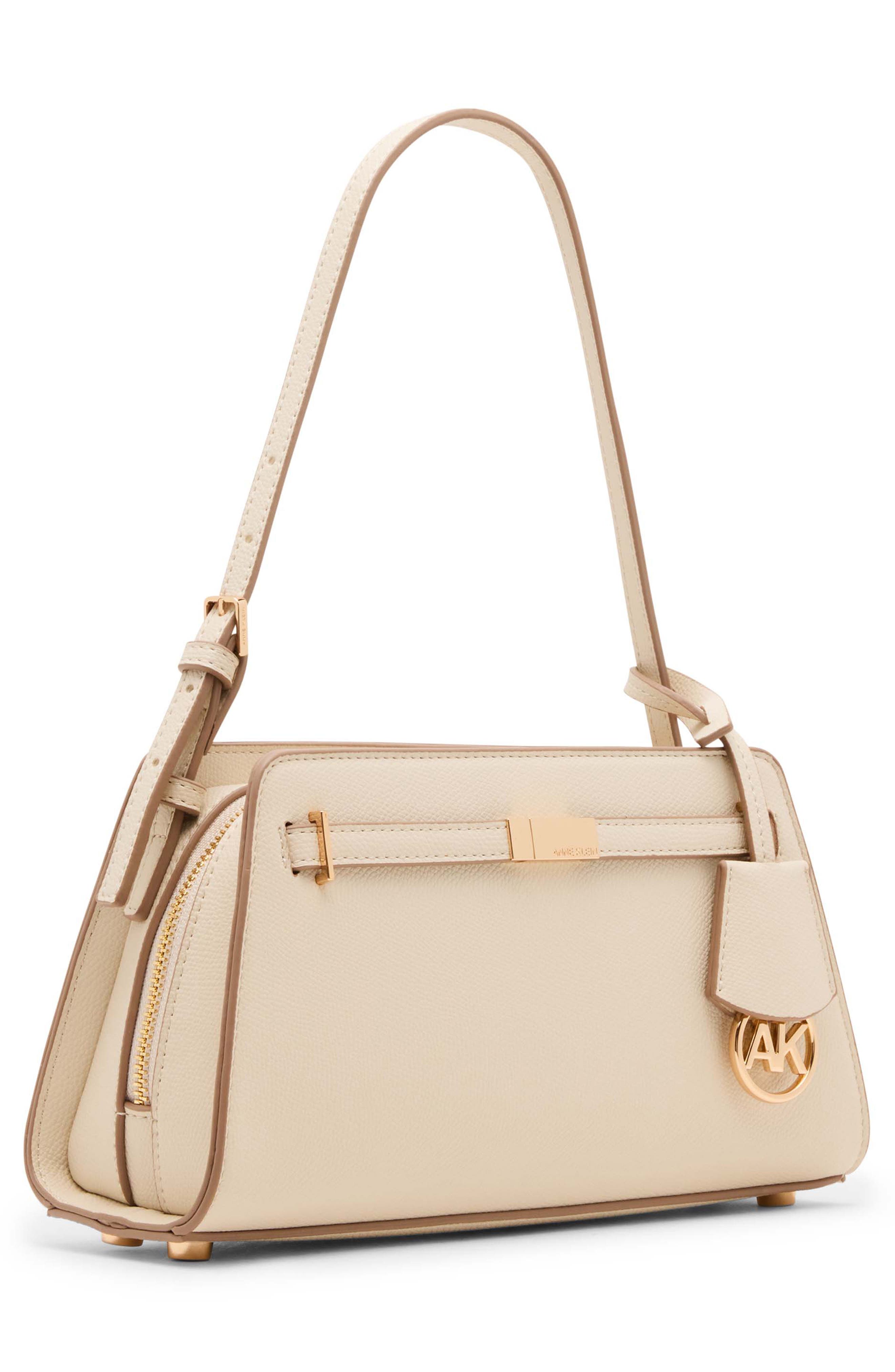 Anne Klein Belted Shoulder Bag, Alternate, color, Parchment