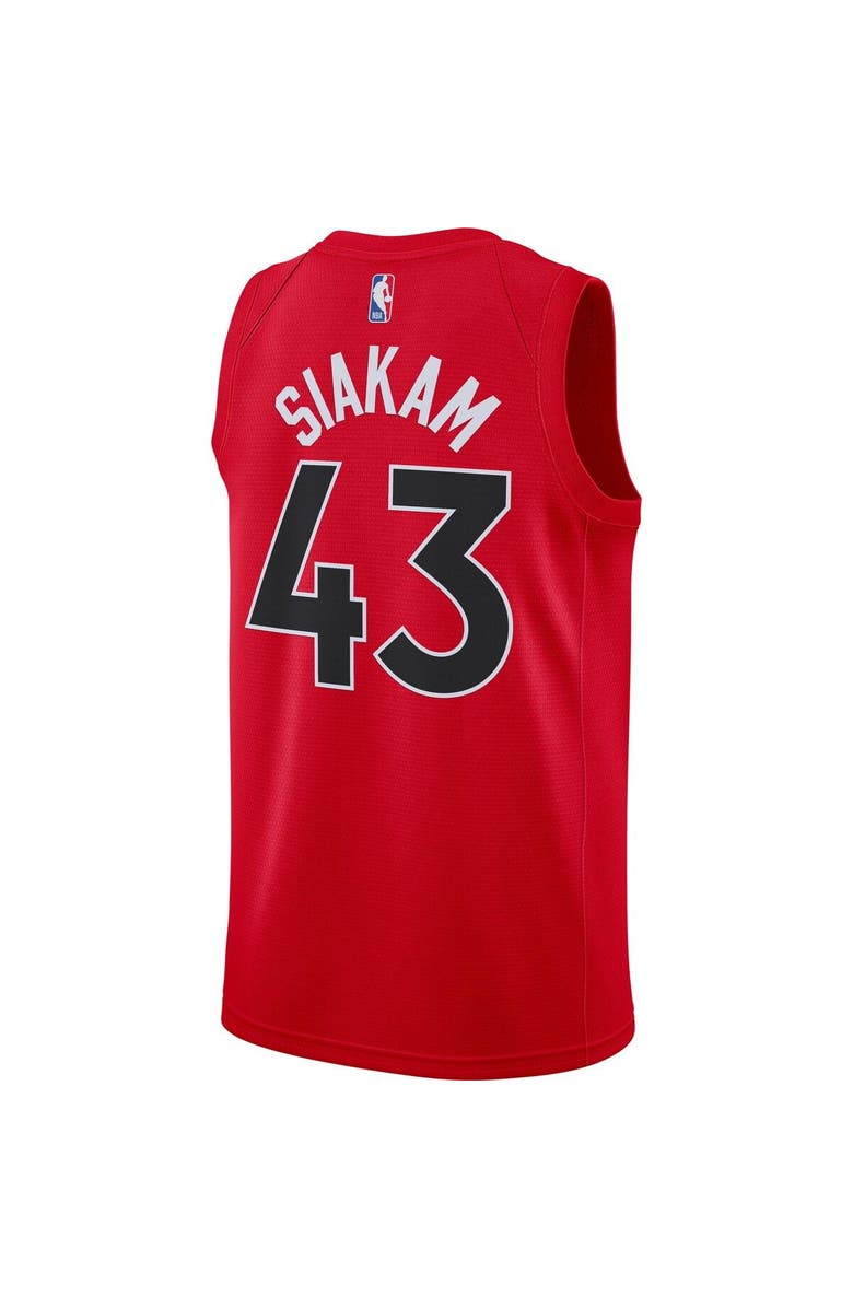 Nike Men's Nike Pascal Siakam Red Toronto Raptors 2020/21 Icon Swingman Jersey, Alternate, color,