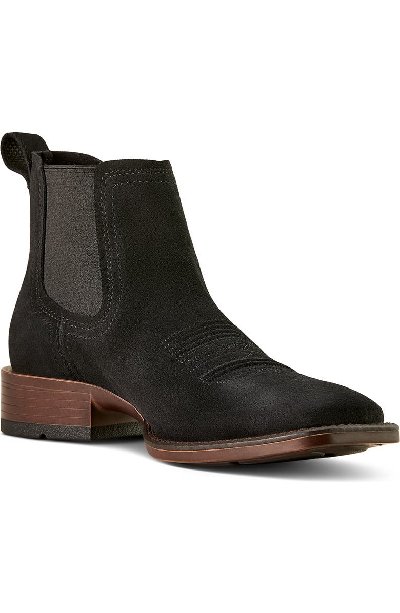 Ariat Booker Ultrawestern Chelsea Boot, Main, color, Black Suede