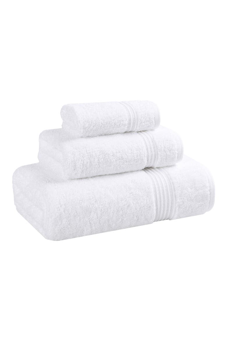 Egyptian Cotton Highly Absorbent Solid 3-Piece Towel Set, Main, color, WHITE