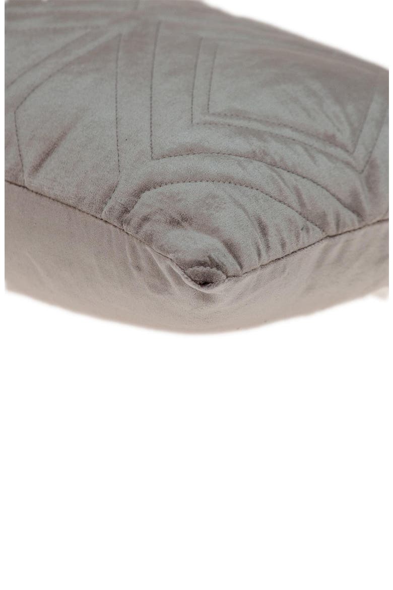 Reta Velvet Throw Pillow, Alternate, color, TAUPE
