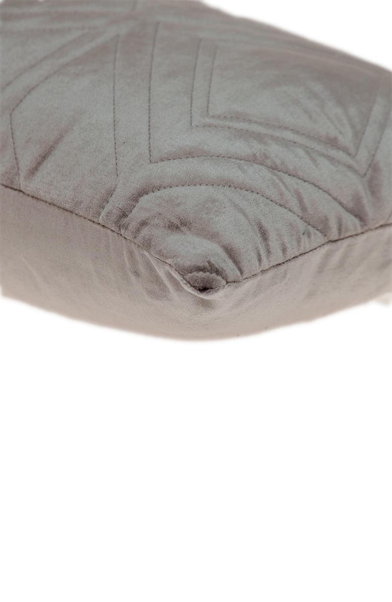 PARKLAND COLLECTION Reta Velvet Throw Pillow, Alternate, color, Taupe