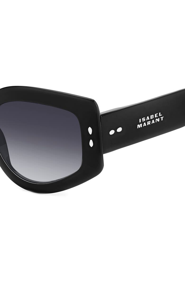 Isabel Marant 54mm Gradient Cat Eye Sunglasses, Alternate, color, Black/ Grey Shaded