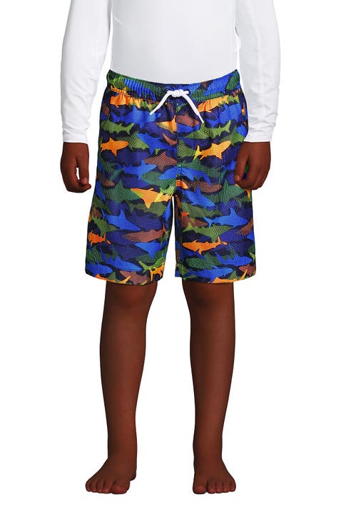Boys Husky Print Swim Trunks