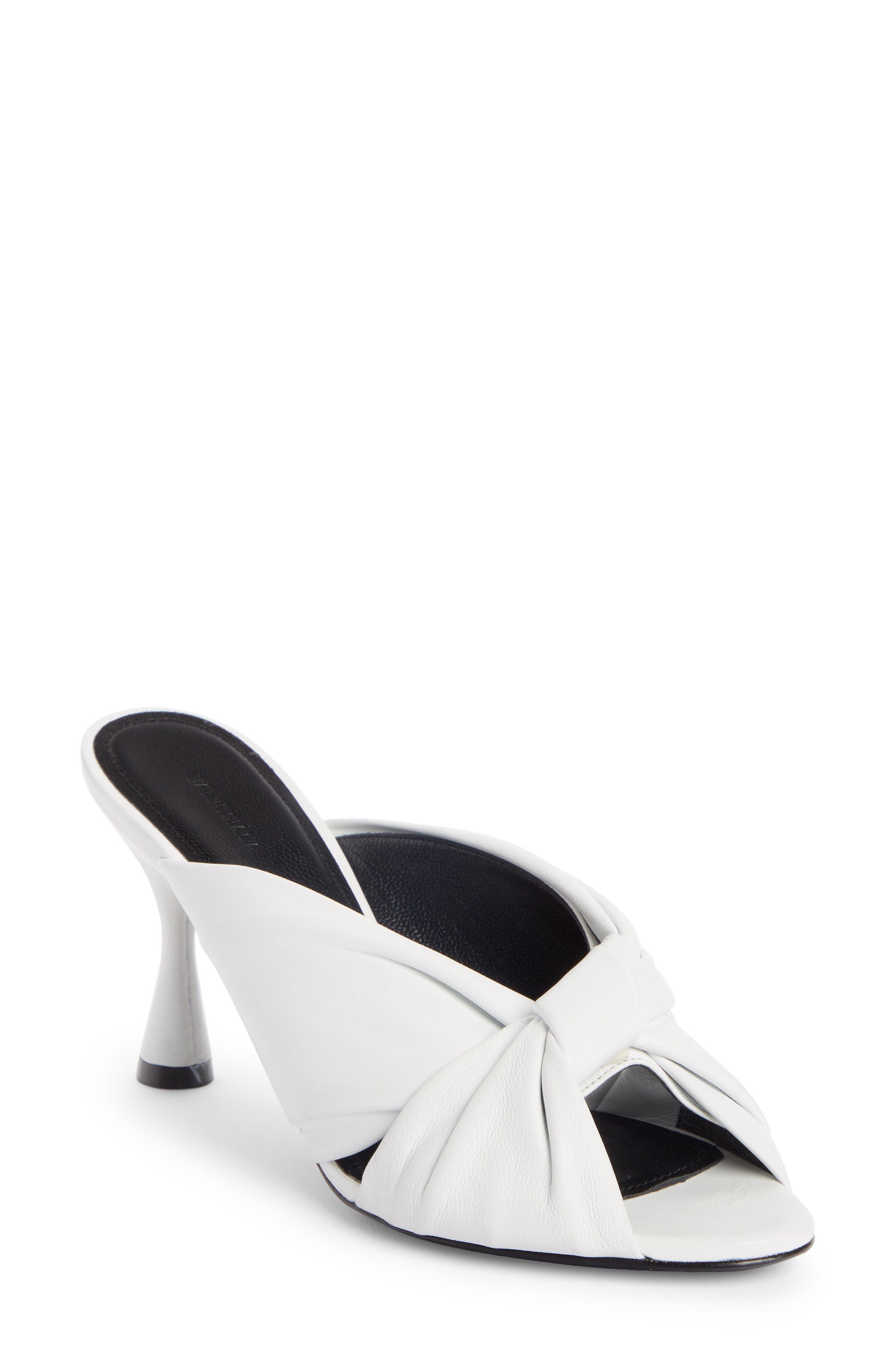 Drapy Slide Sandal, Main, color, OPTICAL WHITE