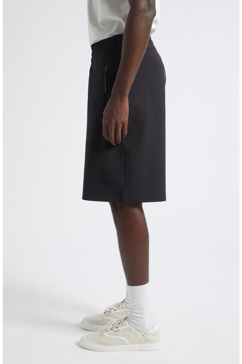 Cotton Blend interlock Shorts, Alternate, color, BLACK