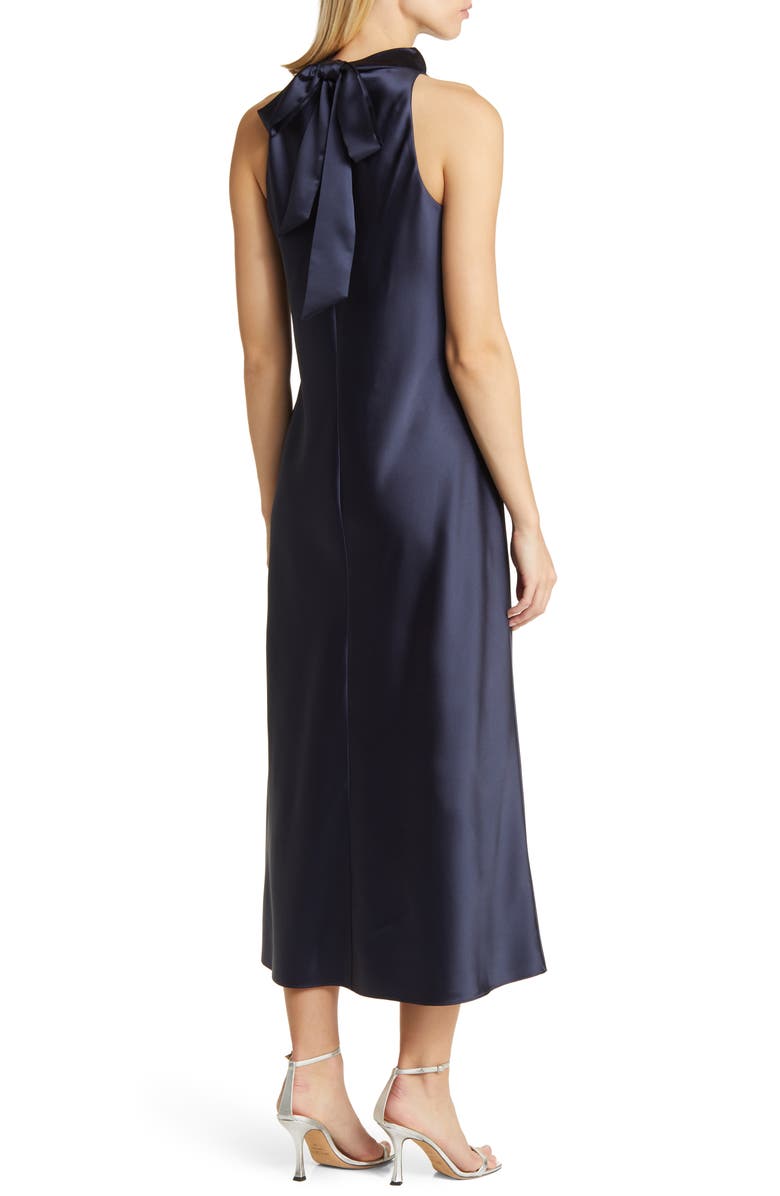 Anne Klein Cowl Neck Sleeveless Satin Maxi Dress, Alternate, color, 