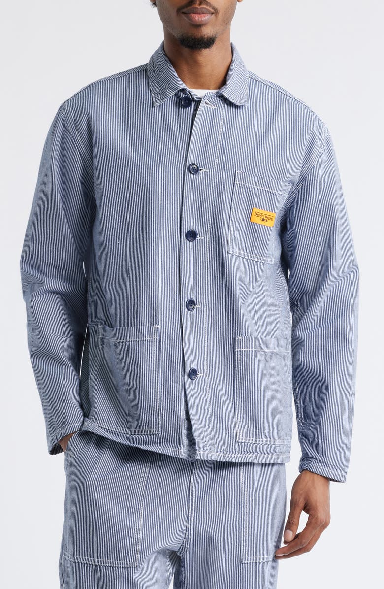 Service Works Hickory Stripe Chore Jacket, Alternate, color, Hickory