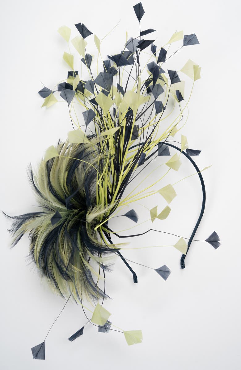 Collection XIIX Multicolored Feather Fascinator, Alternate, color,