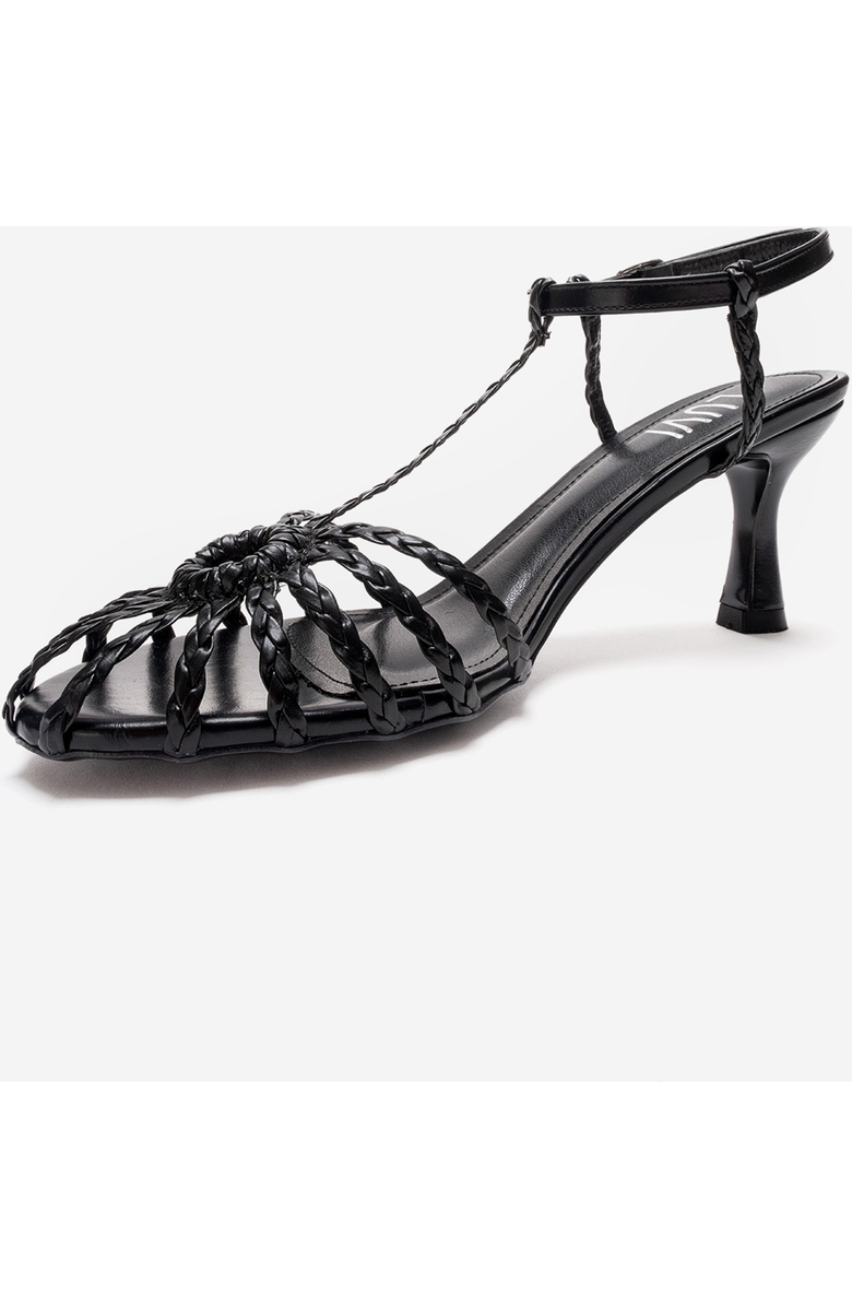 Prologue Shoes Gerald Woven Strap Stiletto Pump, Alternate, color, Black