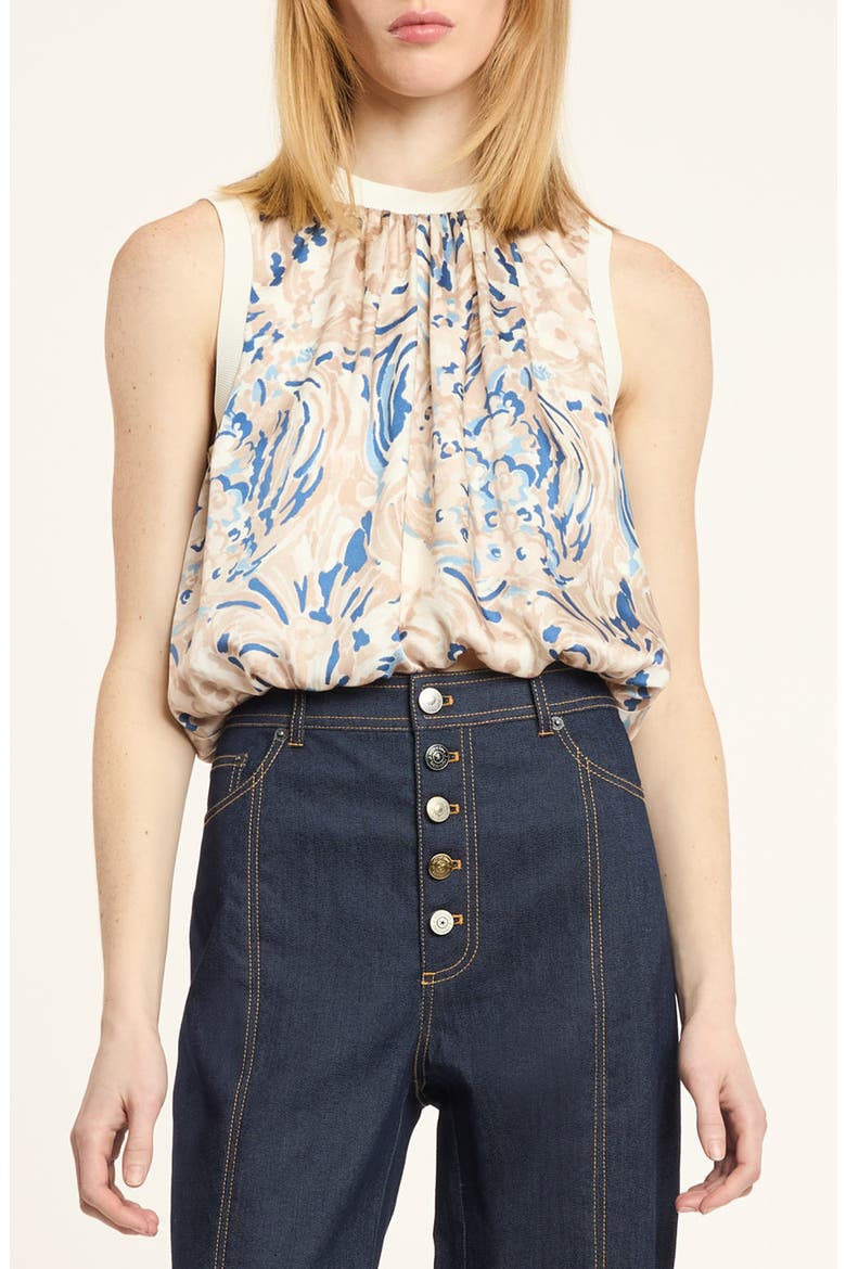 Daisy Swirl Sleeveless Top, Main, color, NEUTRAL MULTI