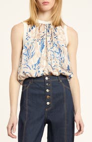 Cinq à Sept Daisy Swirl Sleeveless Top