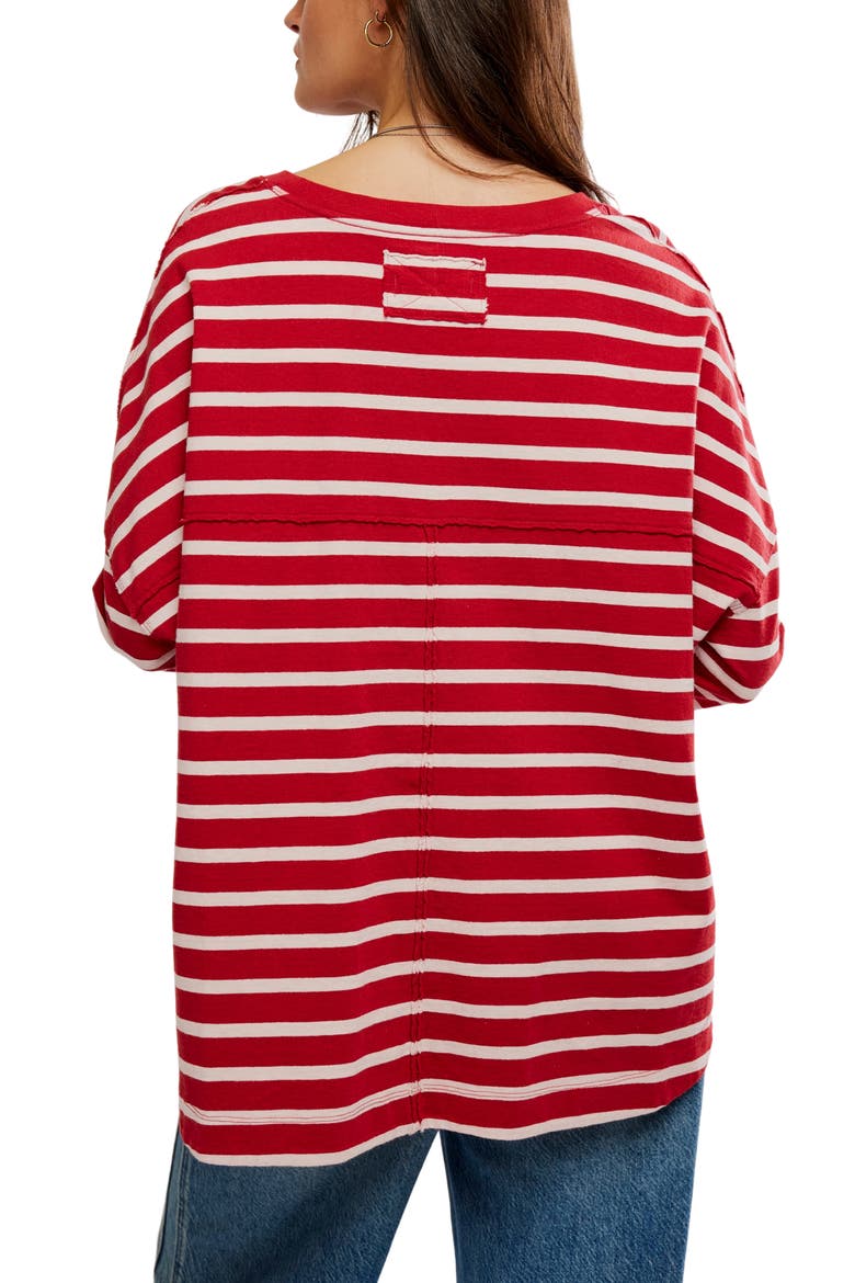 Second Sense Striped T-Shirt, Alternate, color, BERRY COMB0