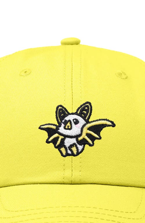 Dalix Honduran Bat Embroidered Dad Hat In Yellow