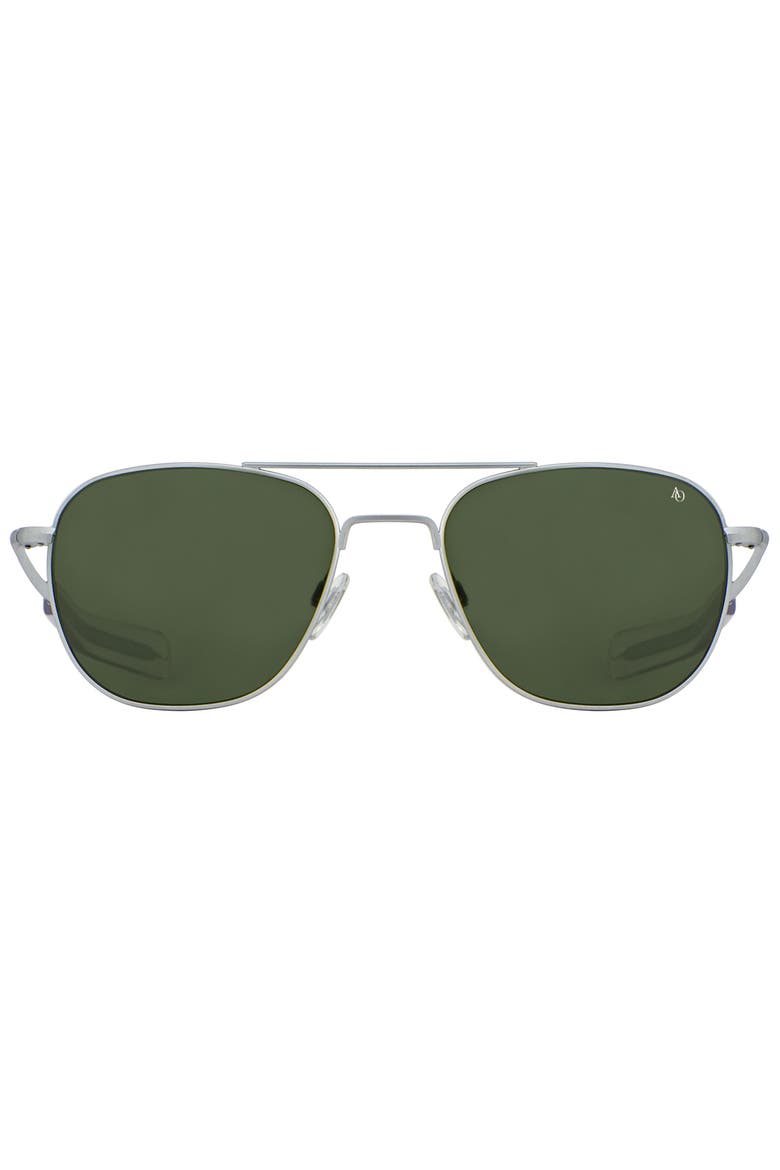 Original Pilot 55mm Aviator Nylon Non Polarized, Alternate, color, Matte Silver - GNN