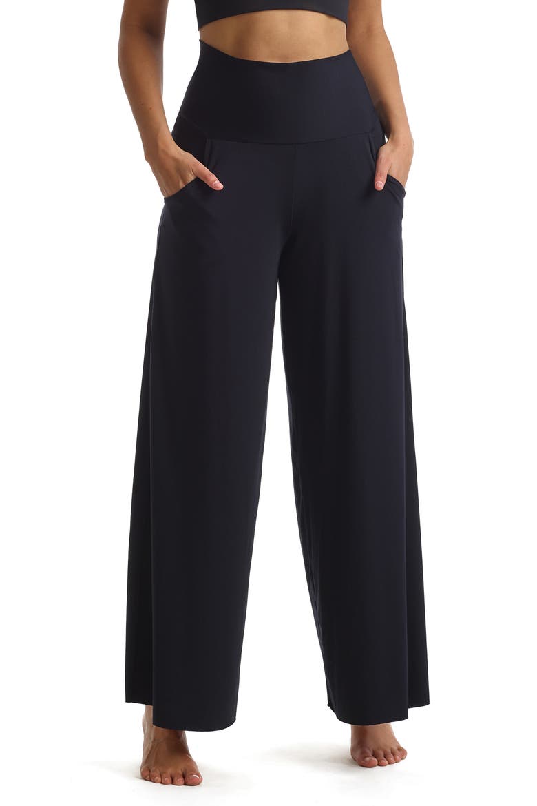 Butter High Waist Wide Leg Lounge Pants, Main, color, BLACK