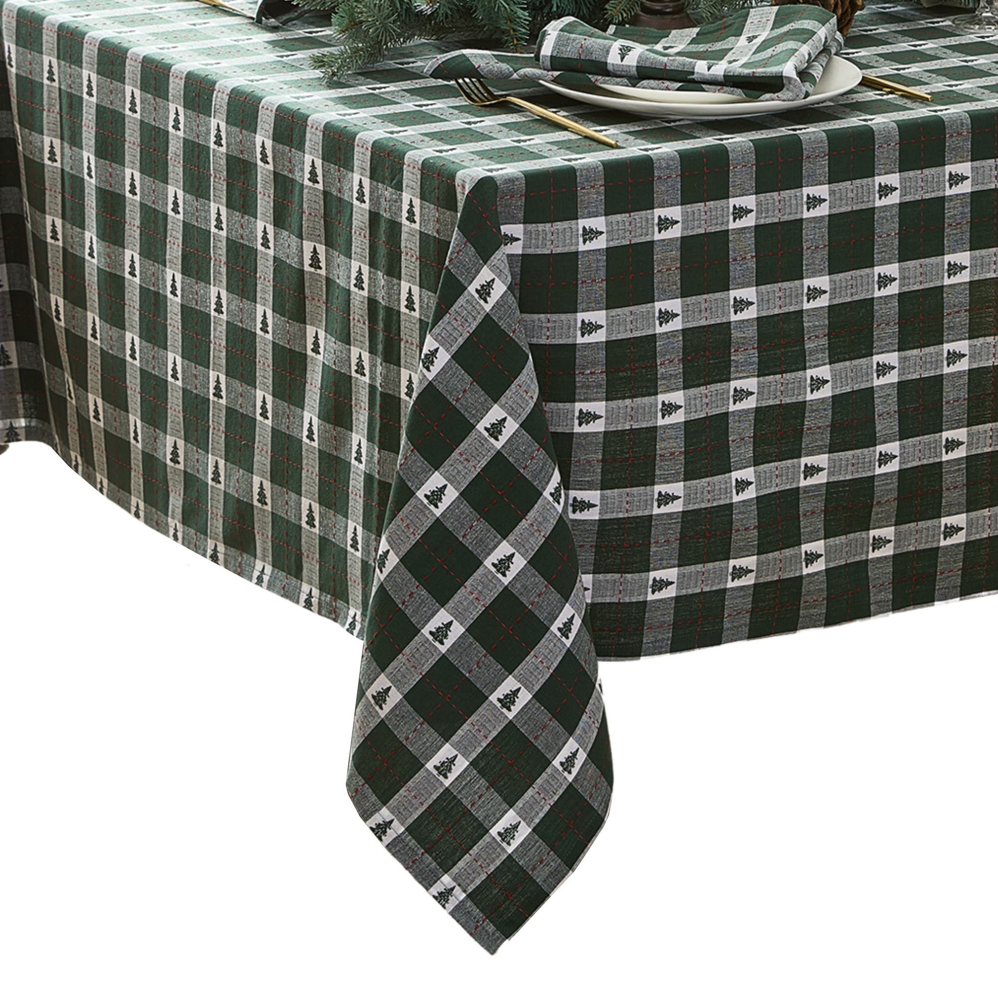 Threadmade Sherwood Tree Dobby Rectangle Tablecloth | Nordstrom