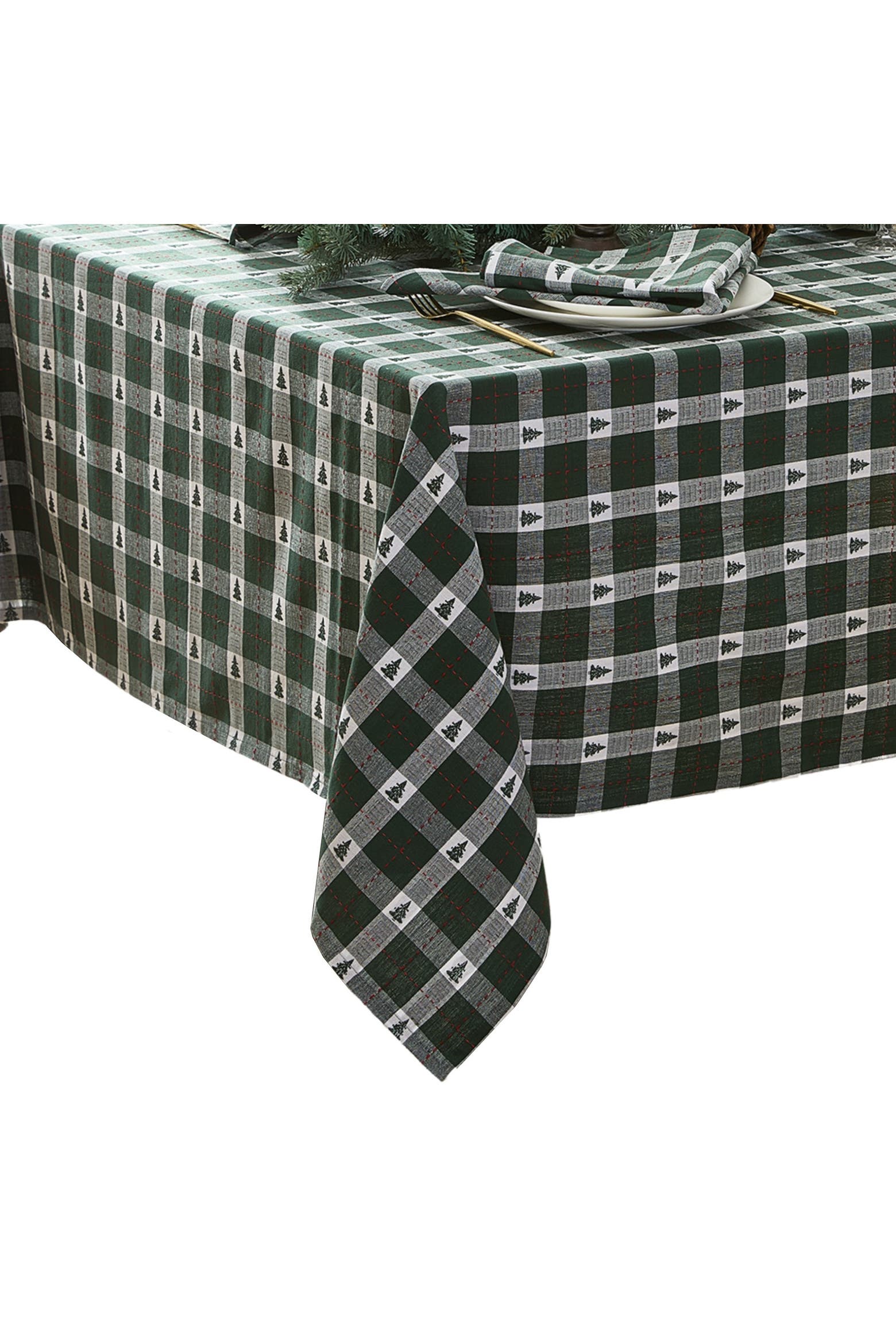 Dobby Colouring In Threadmade Sherwood Tree Dobby Rectangle Tablecloth | Nordstrom