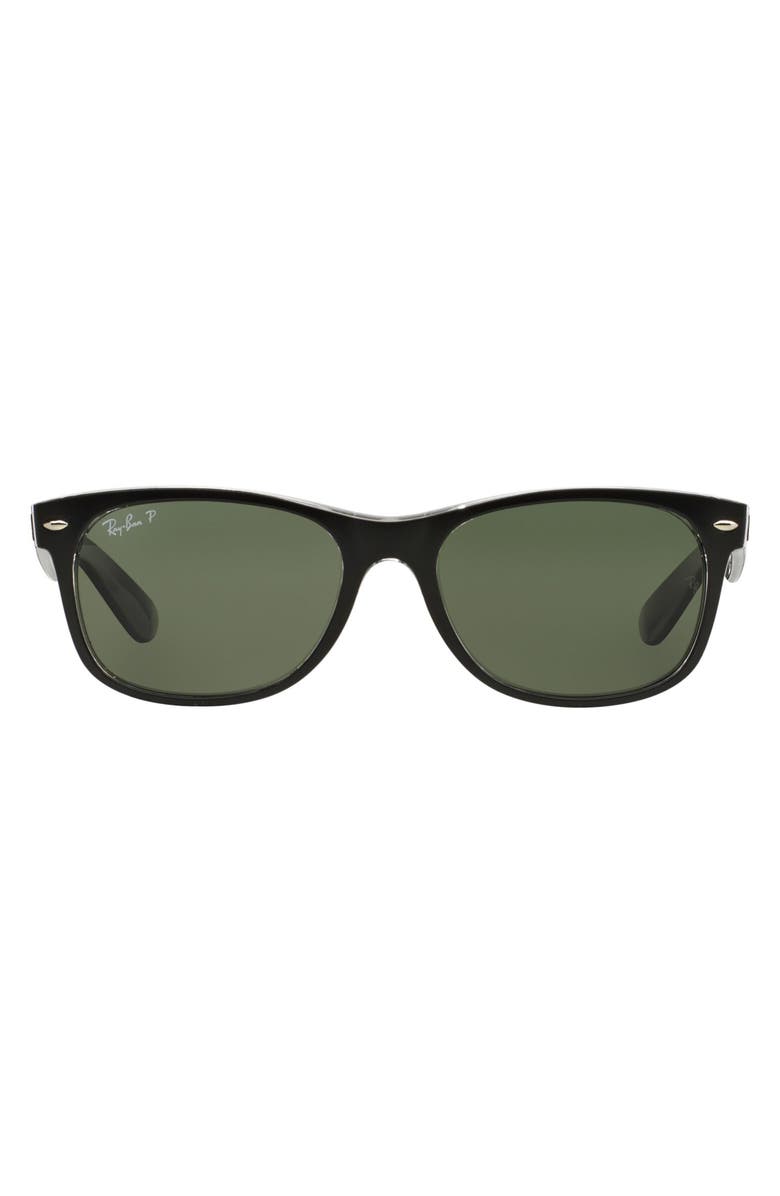 Ray-Ban New Wayfarer 55mm Rectangular Sunglasses, Main, color, Transparent Black
