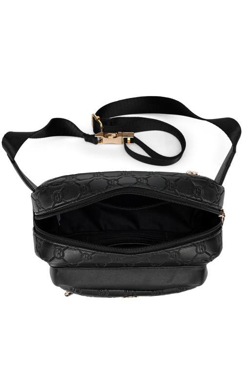 Elle Compass 1.6l Vegan Leather Monogram Sling In Black