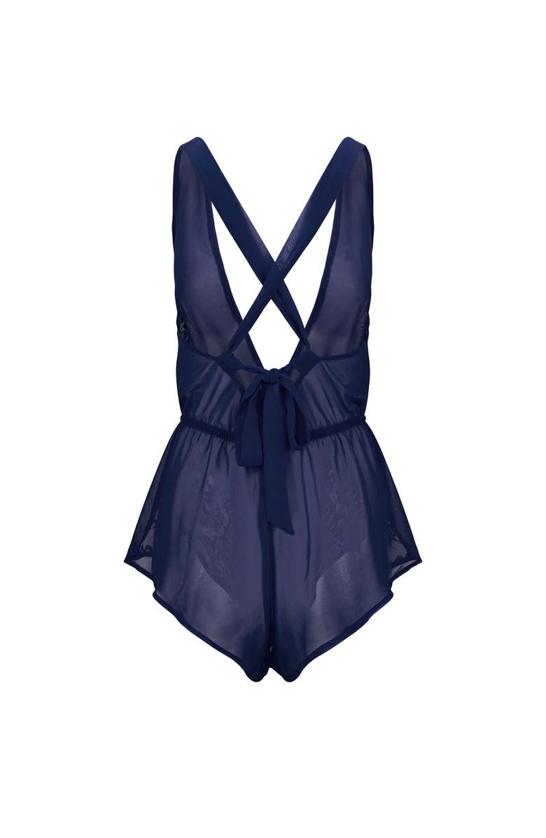 Adore Me Lizzy Romper Lingerie, Alternate, color, Dark Blue