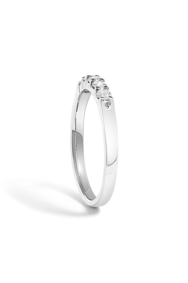 14K Gold 1/4 Ctw Diamond 5 Stone Band Ring, Alternate, color, White Gold