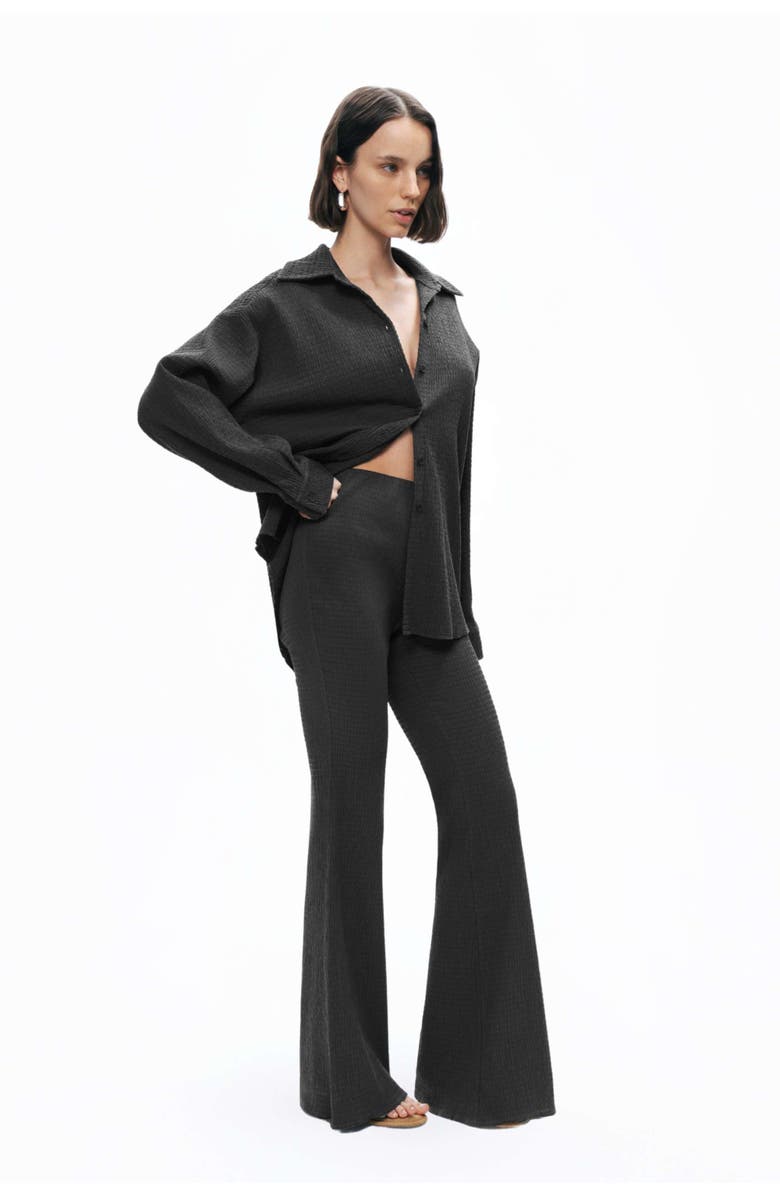 Nocturne Crumpled Fabric Draped Shirt, Alternate, color, 