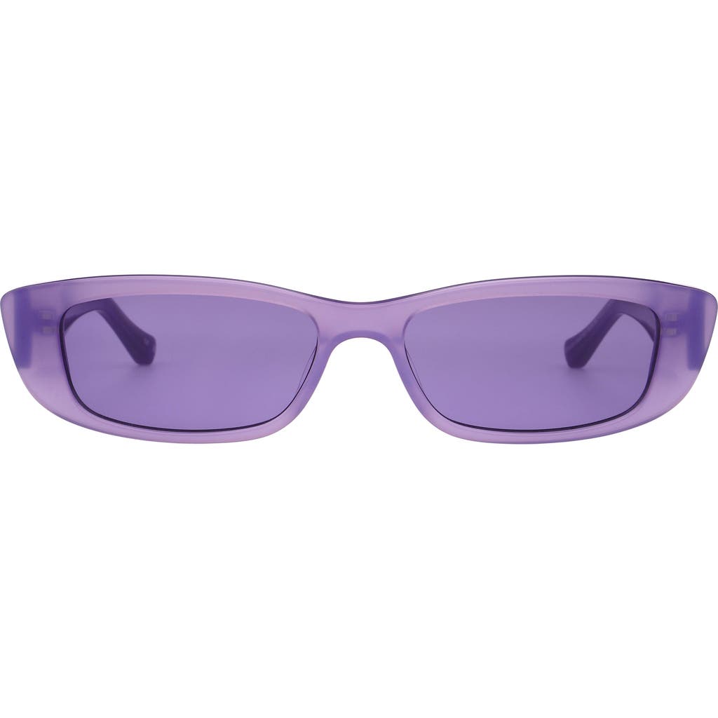 Florence By Mills 53mm Rectangular Sunglasses In Purple