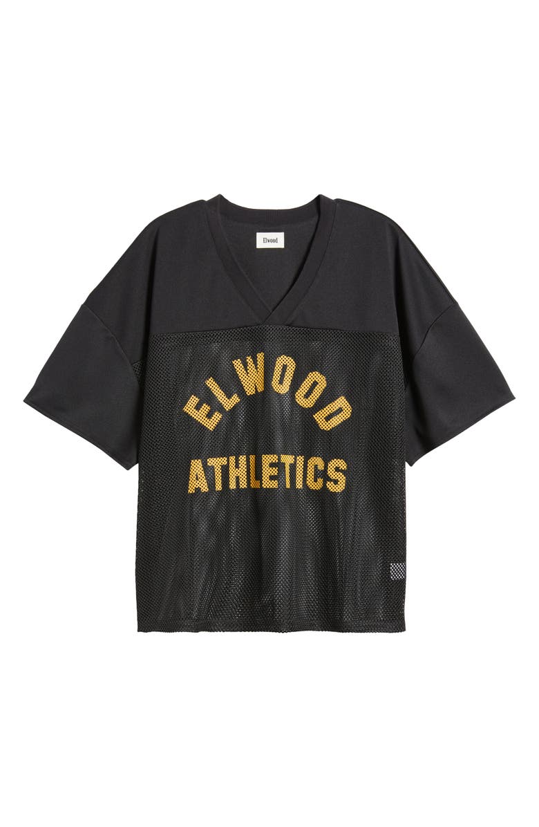 Elwood Graphic Football Jersey, Alternate, color, Black