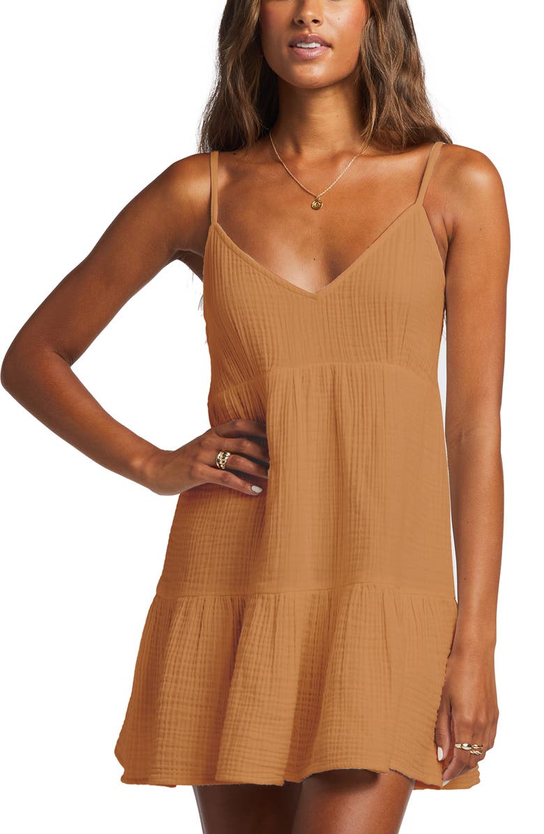 Billabong Wave After Wave 2 Tiered Minidress, Alternate, color, 