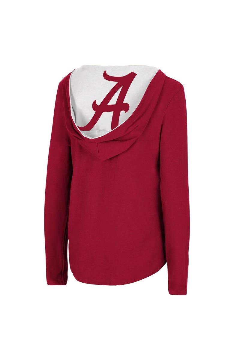 COLOSSEUM Women's Colosseum Crimson Alabama Crimson Tide Catalina Hoodie Long Sleeve T-Shirt, Alternate, color, Crimson