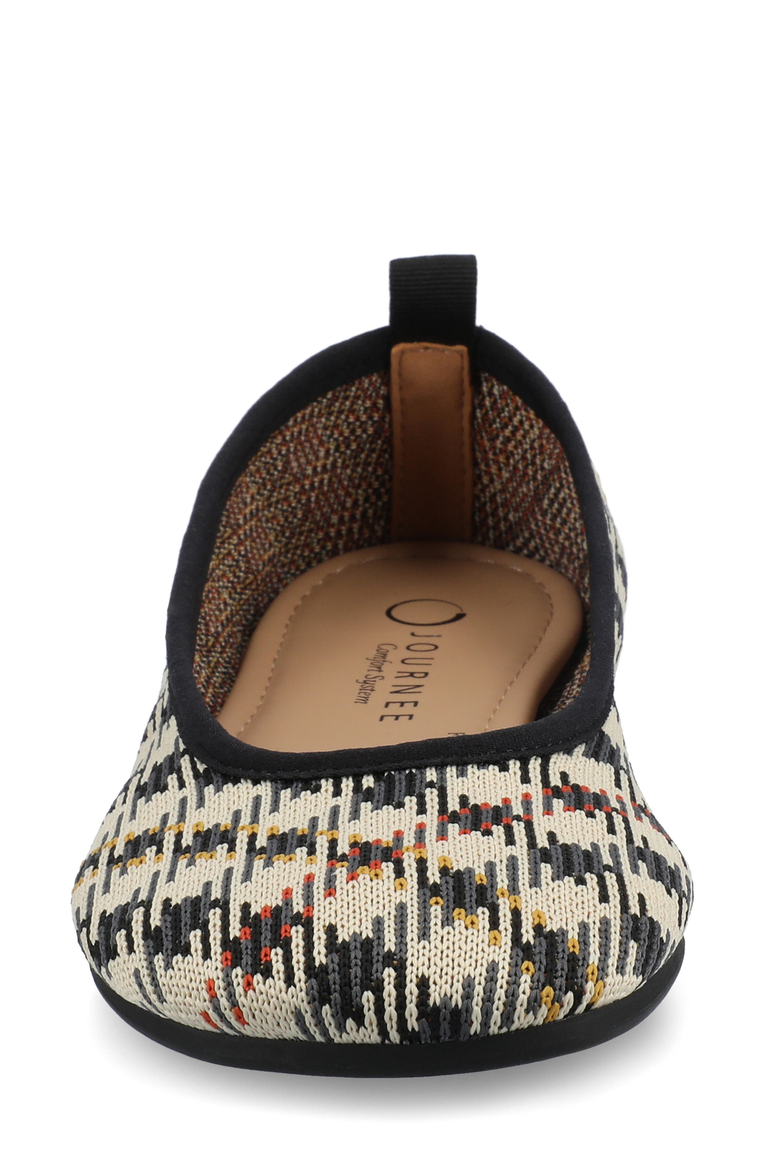 Aria Knit Flat, Alternate, color, BONE BLACK PLAID