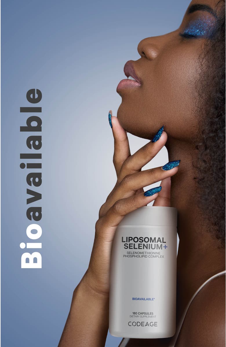 Codeage Liposomal Selenium Trace Mineral  Supplement, Alternate, color, White